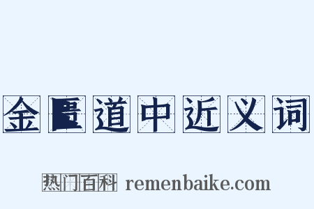 金匮道中近义词是什么意思的图片